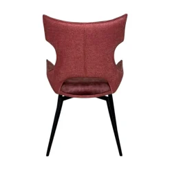 Chaise pivotante rose bi-matière, dossier en T (lot de 2) LOMBARDIE