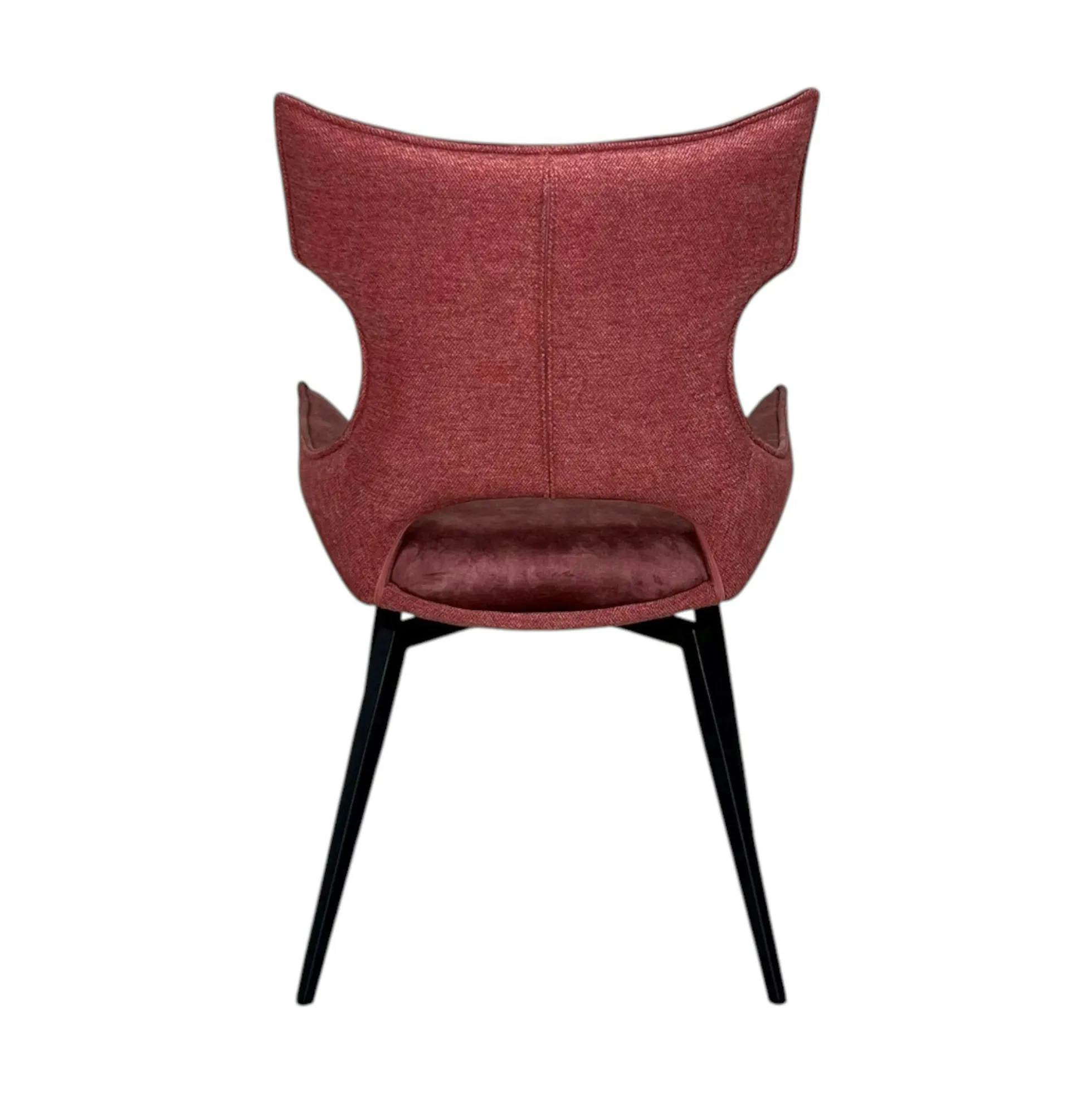 Chaise pivotante rose bi-matière, dossier en T (lot de 2) LOMBARDIE