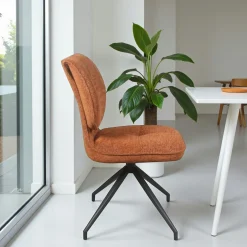 Chaise pivotante rouille dossier double (lot de 2) LIGURIE