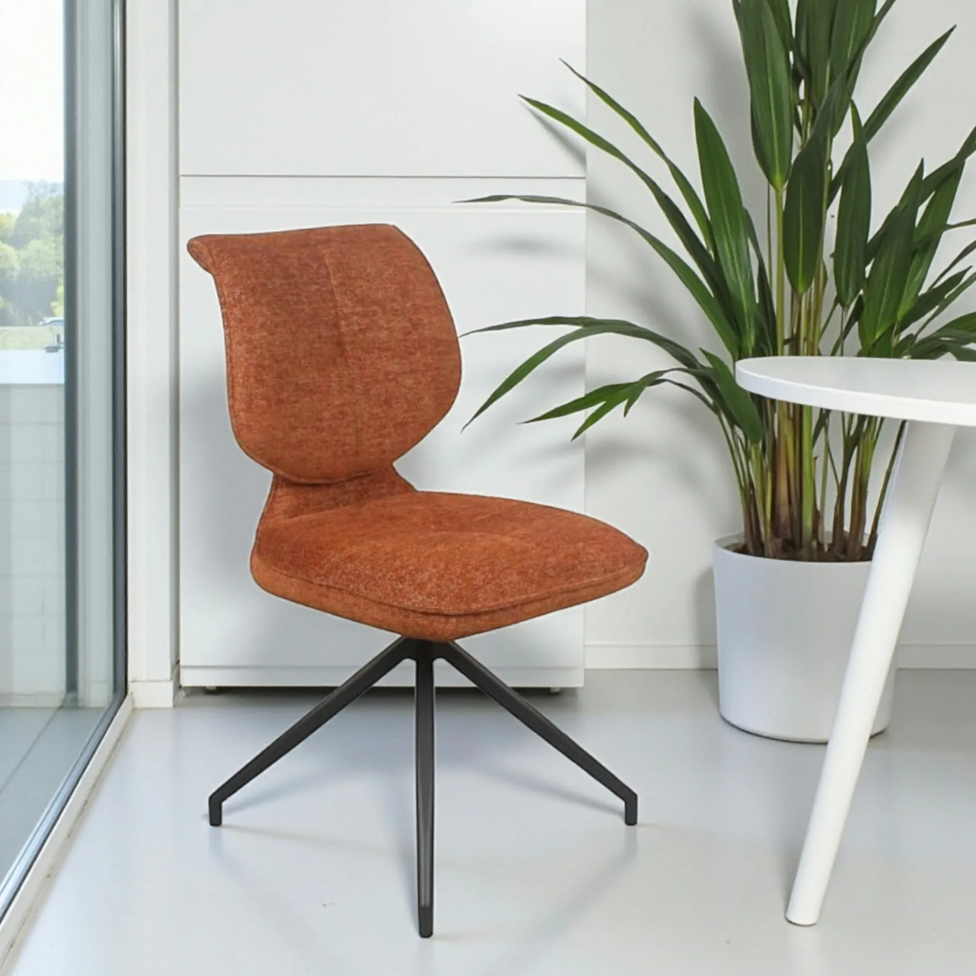Chaise pivotante rouille dossier double (lot de 2) LIGURIE