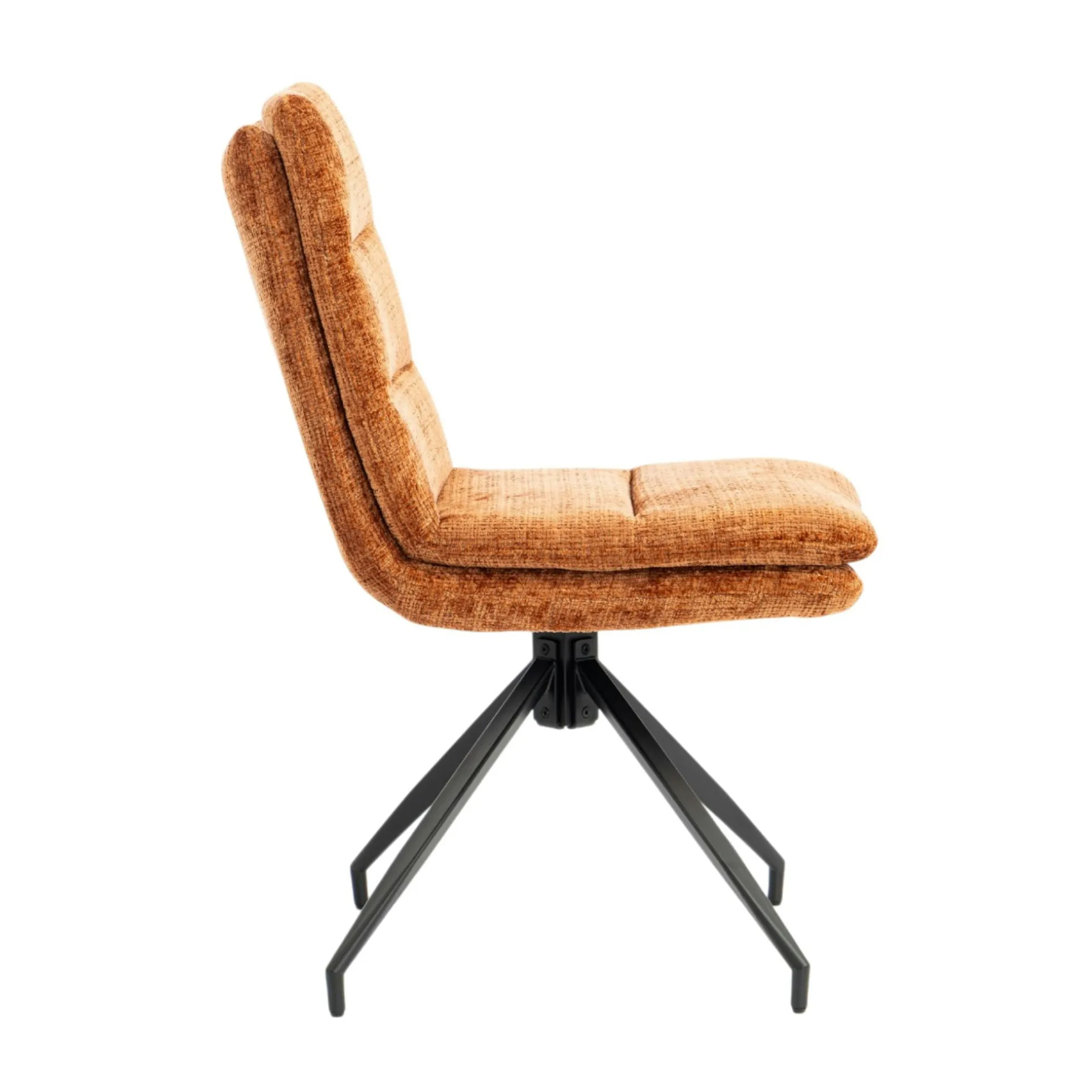 Chaise pivotante rouille en tissu doux texturé (x2) PALERME