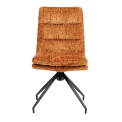 Chaise pivotante rouille en tissu doux texturé (x2) PALERME