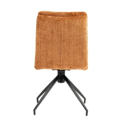 Chaise pivotante rouille en tissu doux texturé (x2) PALERME