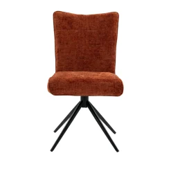 Chaise pivotante rouille en tissu texturé (x2) RIVANO