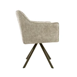 Chaise pivotante sable pied bronze (lot de 2) MELBOURNE