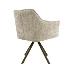 Chaise pivotante sable pied bronze (lot de 2) MELBOURNE
