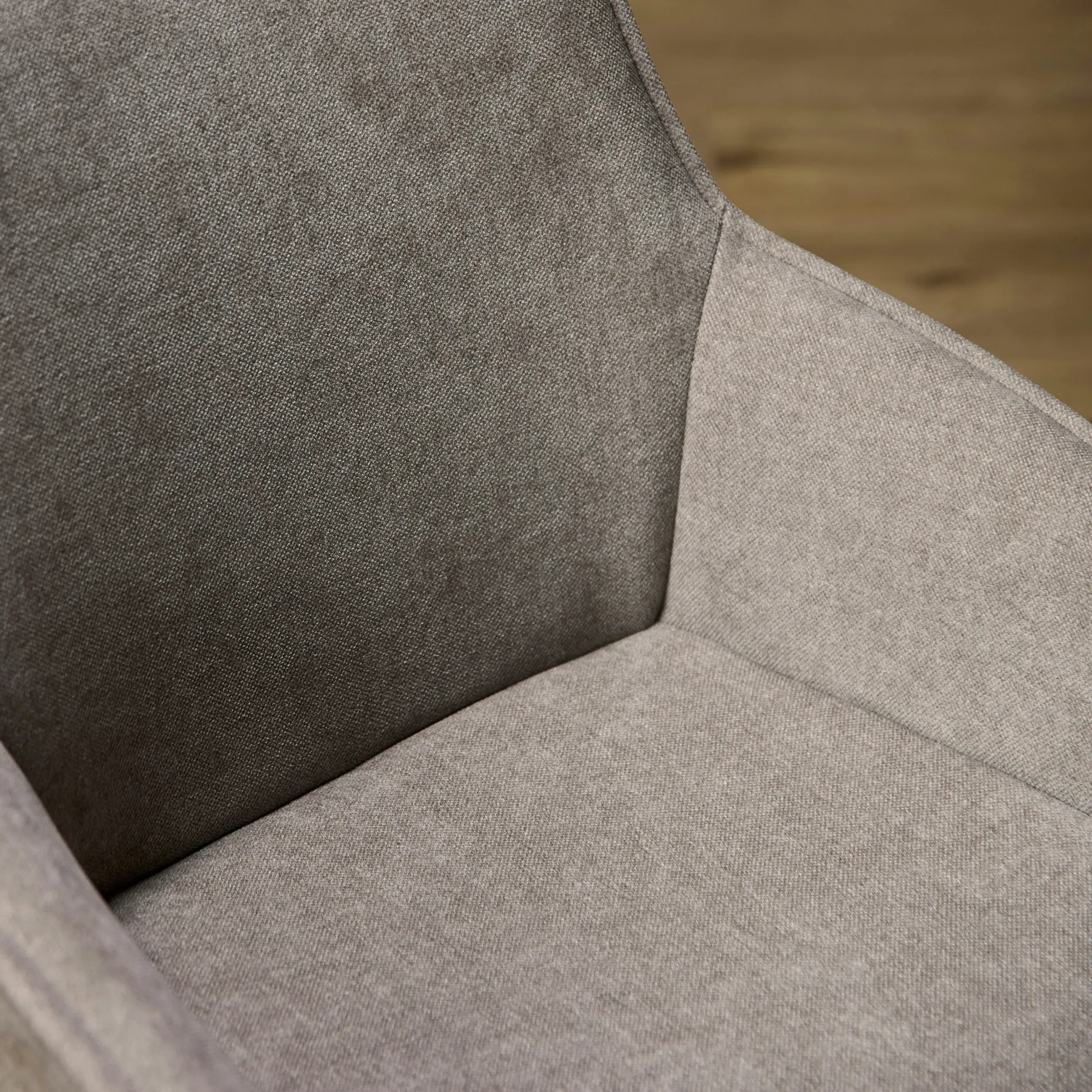 Chaise pivotante taupe à accoudoirs (lot de 2) CORTINA
