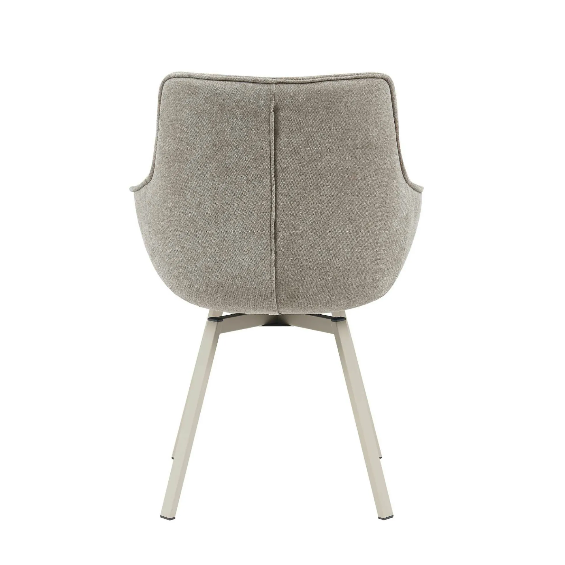 Chaise pivotante taupe à accoudoirs (lot de 2) CORTINA
