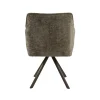 Chaise pivotante taupe pied bronze (lot de 2) MELBOURNE