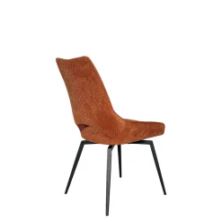Chaise pivotante terracotta, dossier ouvert (lot de 2) LIGURIE