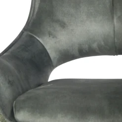 Chaise pivotante verte bi-matière, dossier en T (lot de 2) LOMBARDIE