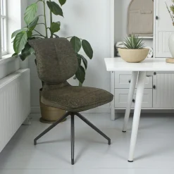 Chaise pivotante verte dossier double (lot de 2) LIGURIE