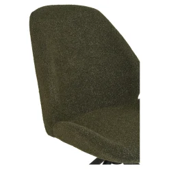 Chaise pivotante verte en tissu bouclette (lot de 2) BERLIN