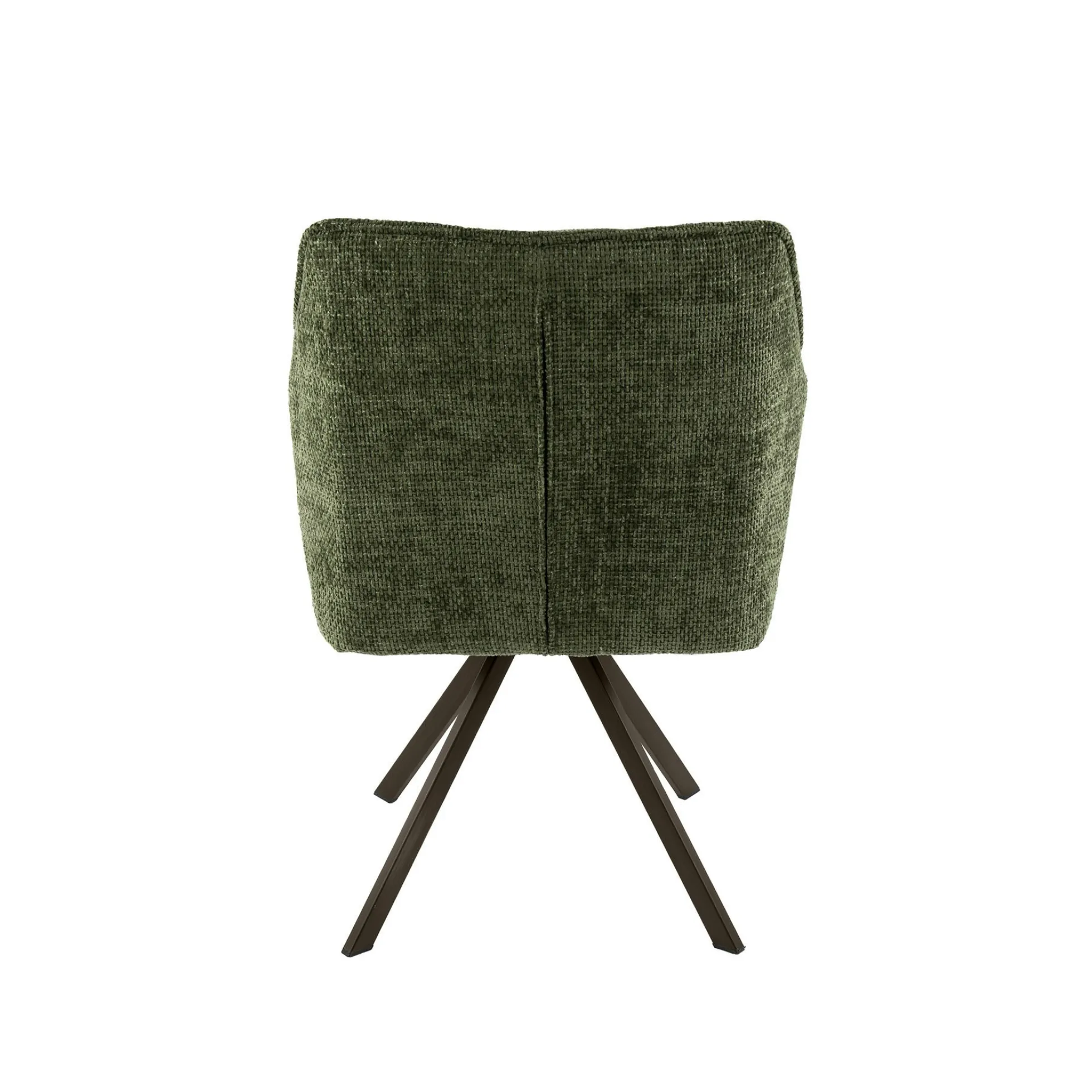 Chaise pivotante verte pied bronze (lot de 2) MELBOURNE