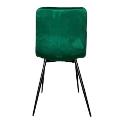 Chaise à rayures velours vert sapin (lot de 2) MALANG
