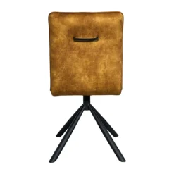 Chaise rotative tissu moutarde (lot de 2) IENA