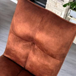 Chaise rotative tissu rouille (lot de 2) IENA
