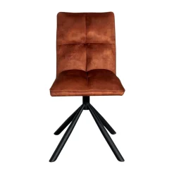 Chaise rotative tissu rouille (lot de 2) IENA