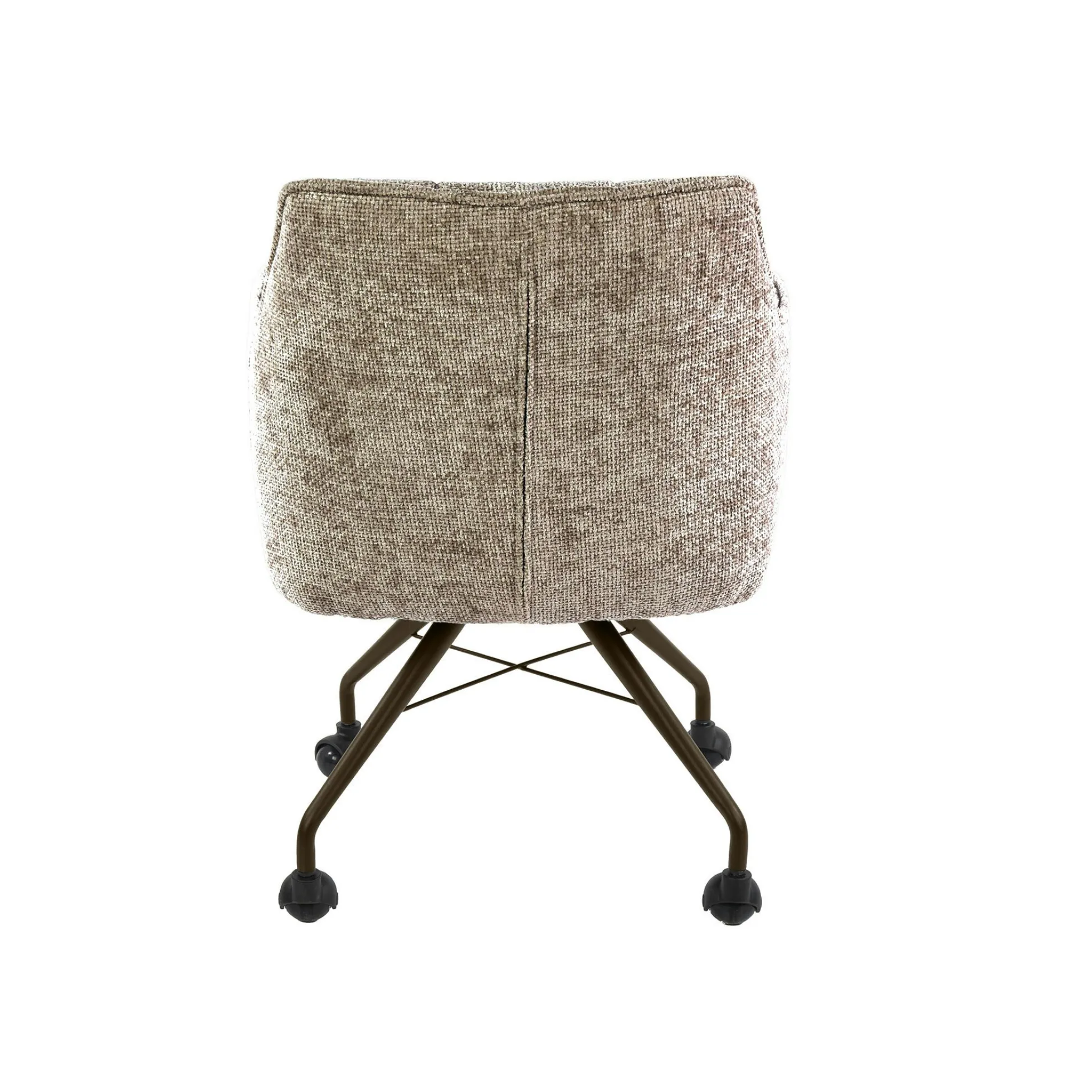 Chaise à roulettes sable pied bronze (lot de 2) MELBOURNE