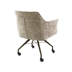 Chaise à roulettes sable pied bronze (lot de 2) MELBOURNE