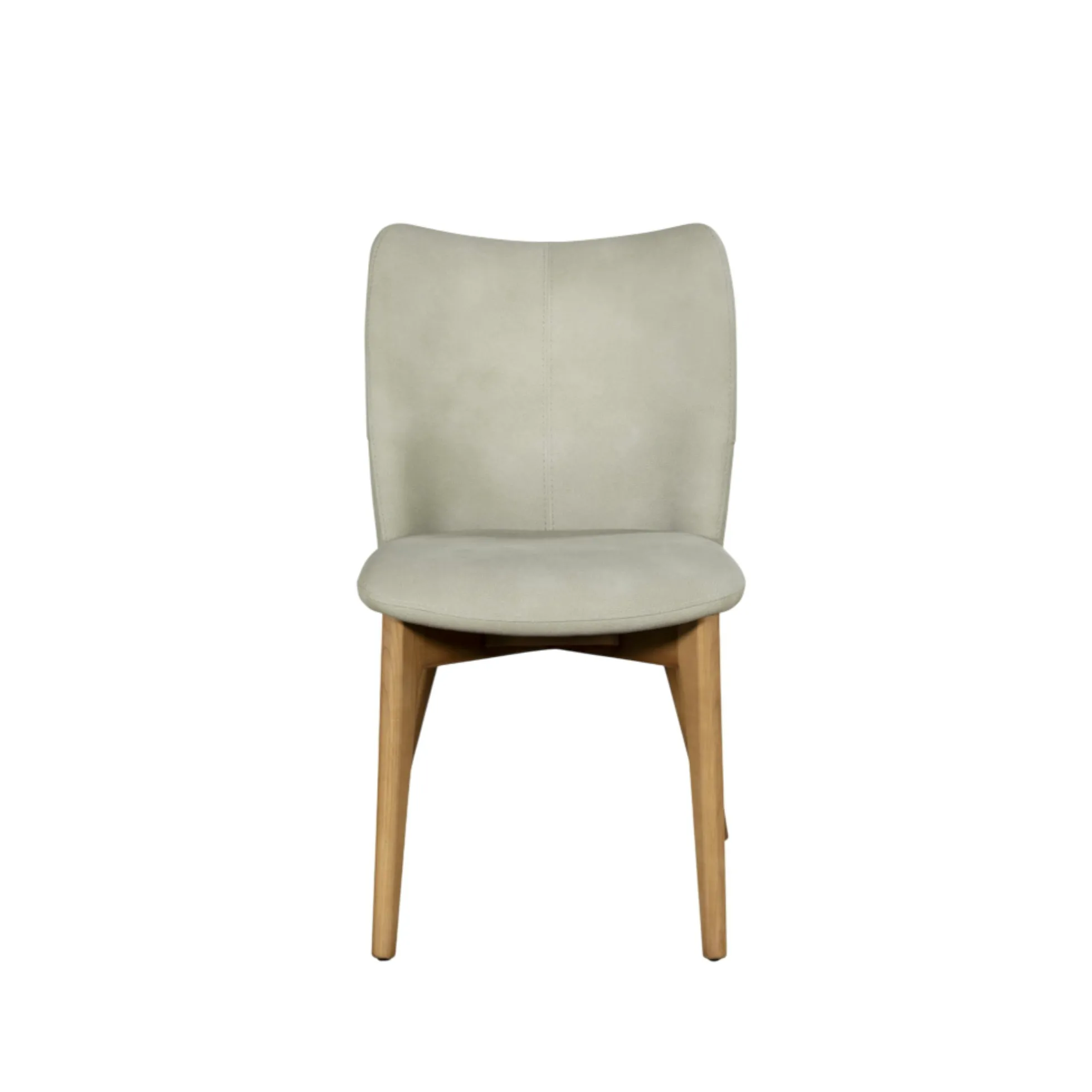 Chaise salle à manger grise à structure bois (lot de 2) TREVI