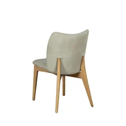 Chaise salle à manger grise à structure bois (lot de 2) TREVI