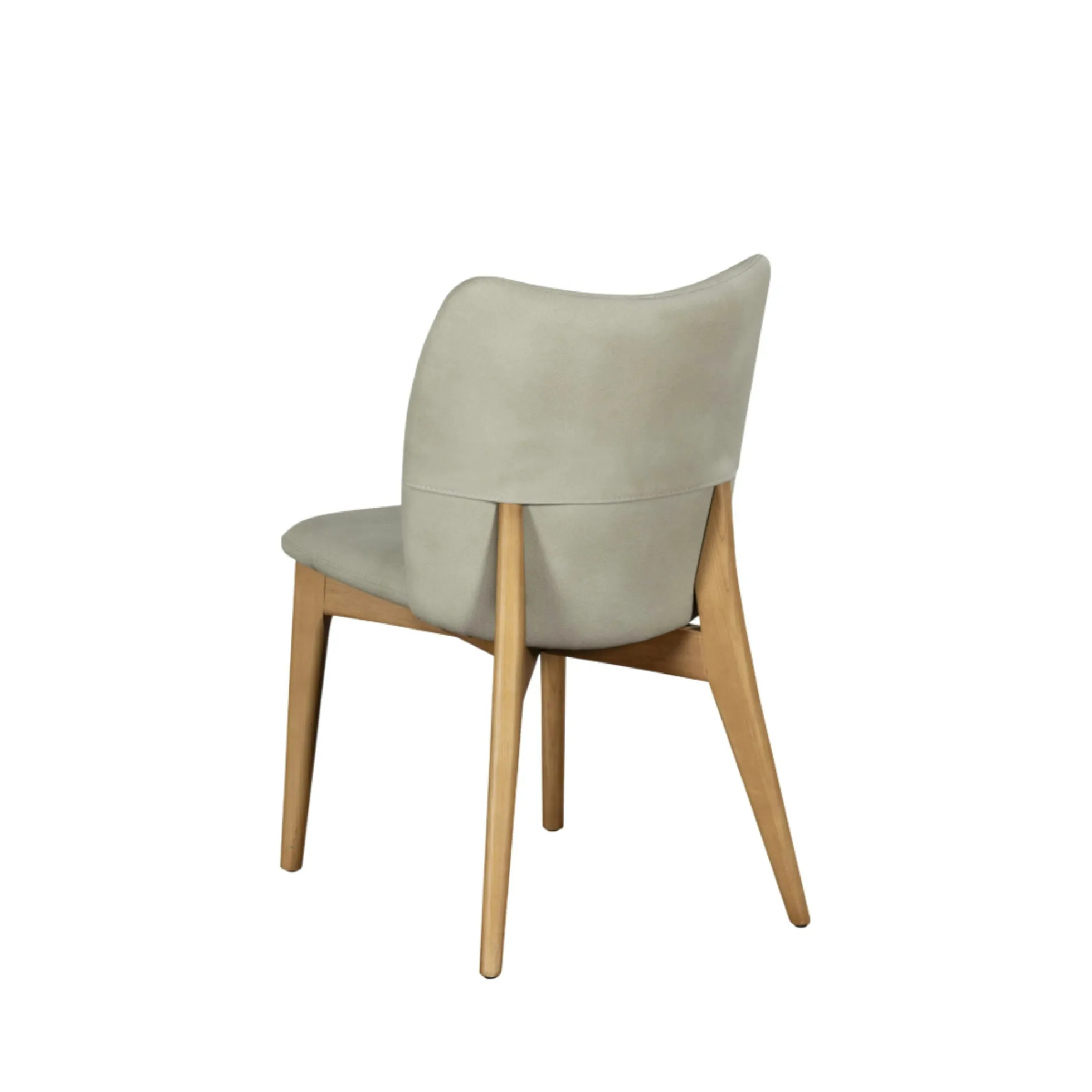 Chaise salle à manger grise à structure bois (lot de 2) TREVI
