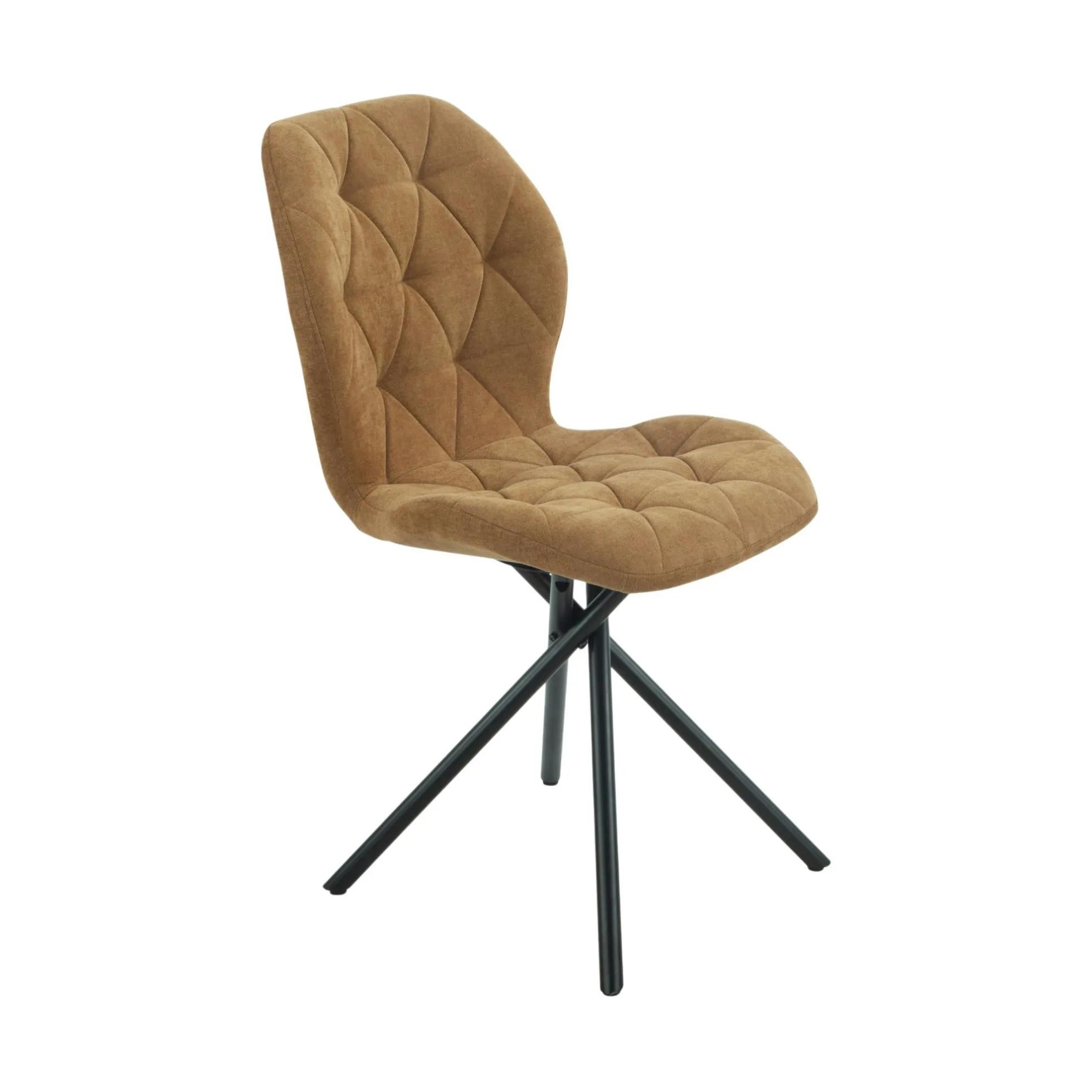 Chaise salle à manger moutarde à pieds croisés (x2) LUGANO