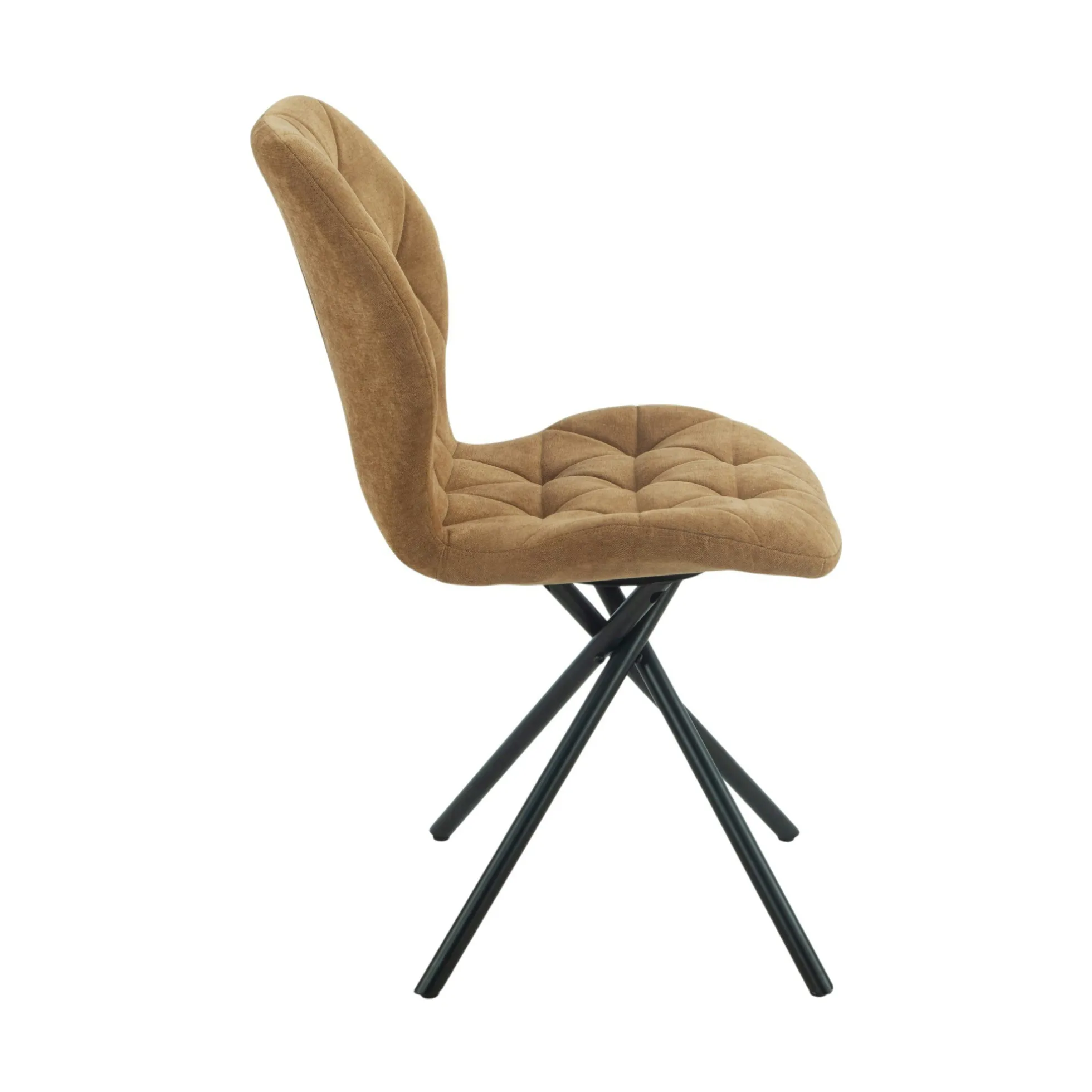 Chaise salle à manger moutarde à pieds croisés (x2) LUGANO