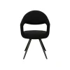 Chaise salle à manger noire à dossier ouvert (lot de 2) TREVI