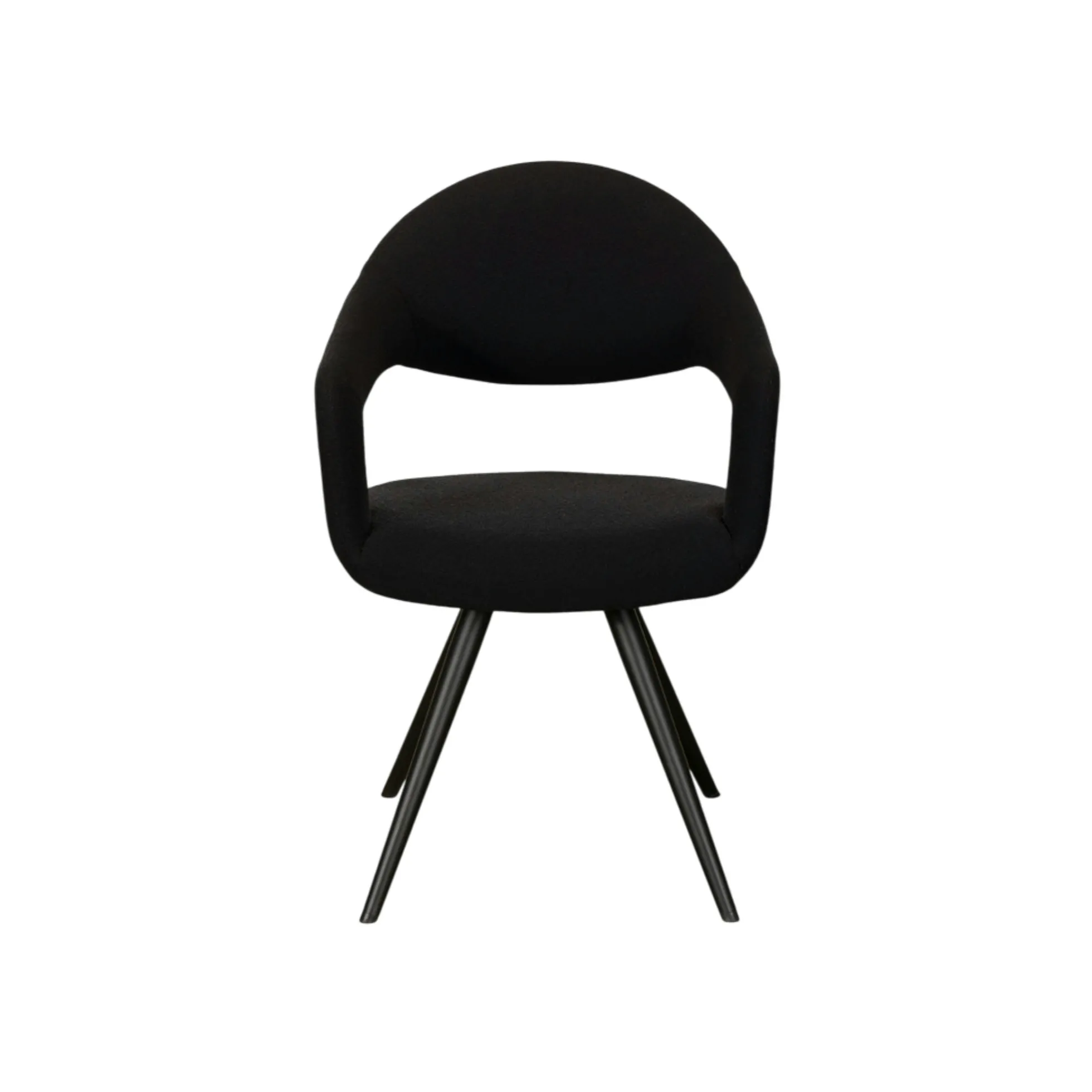Chaise salle à manger noire à dossier ouvert (lot de 2) TREVI
