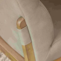 Chaise salle à manger taupe confort, pieds bois clair (lot de 2) NEXA