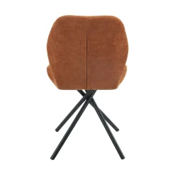 Chaise salle à manger terracotta à pieds croisés (x2) LUGANO