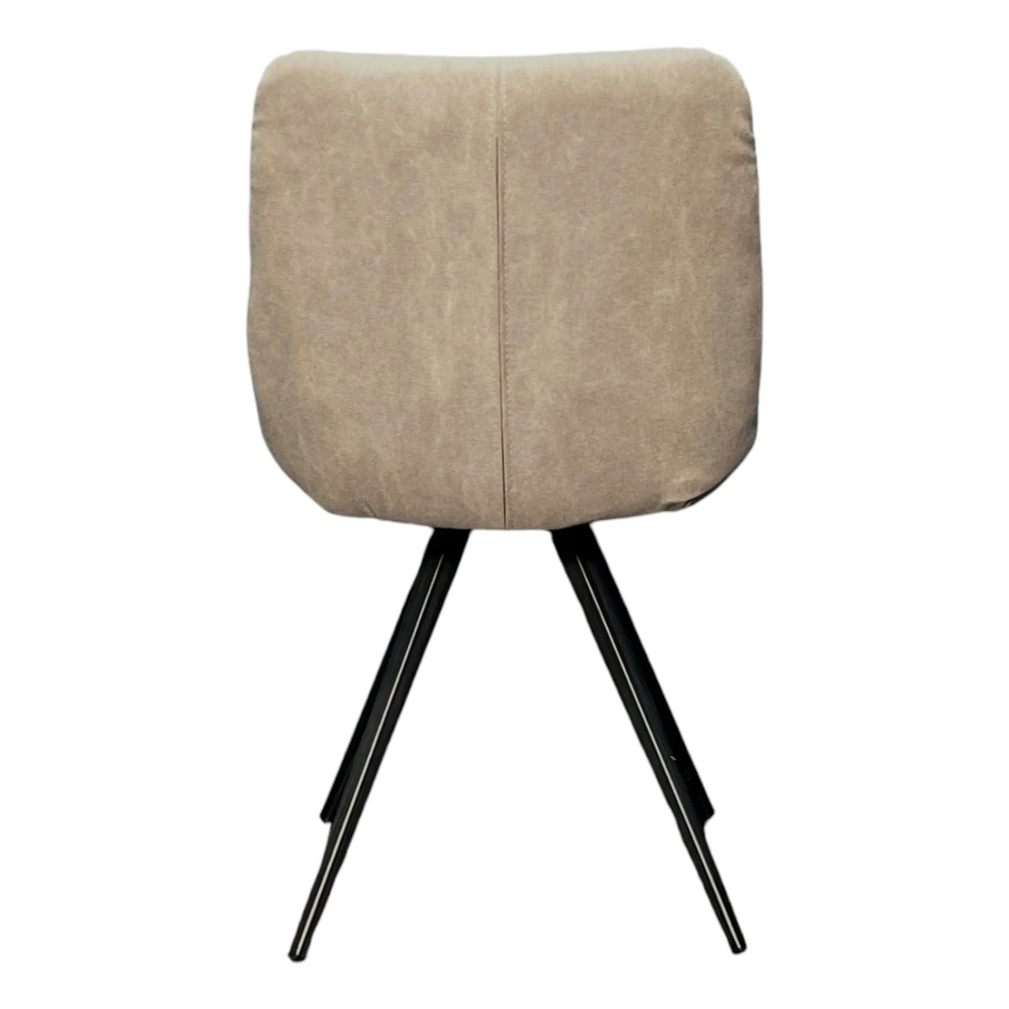 Chaise salle à manger tissu jeans sable (lot de 2)