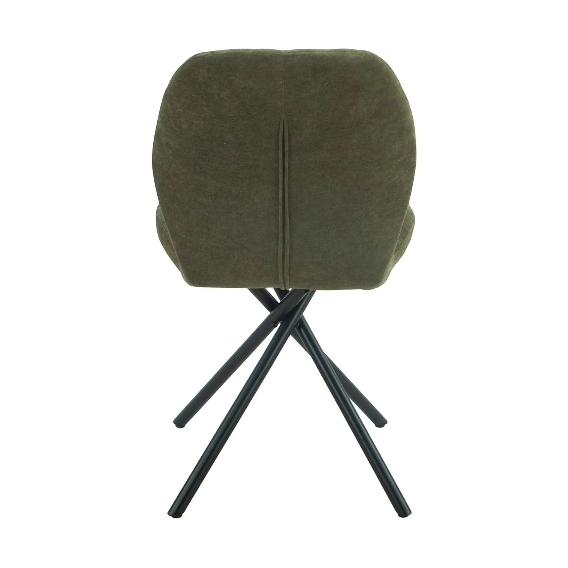 Chaise salle à manger verte à pieds croisés (x2) LUGANO