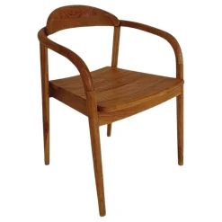 Chaise scandinave bois de teck massif (lot de 2) DEPOK