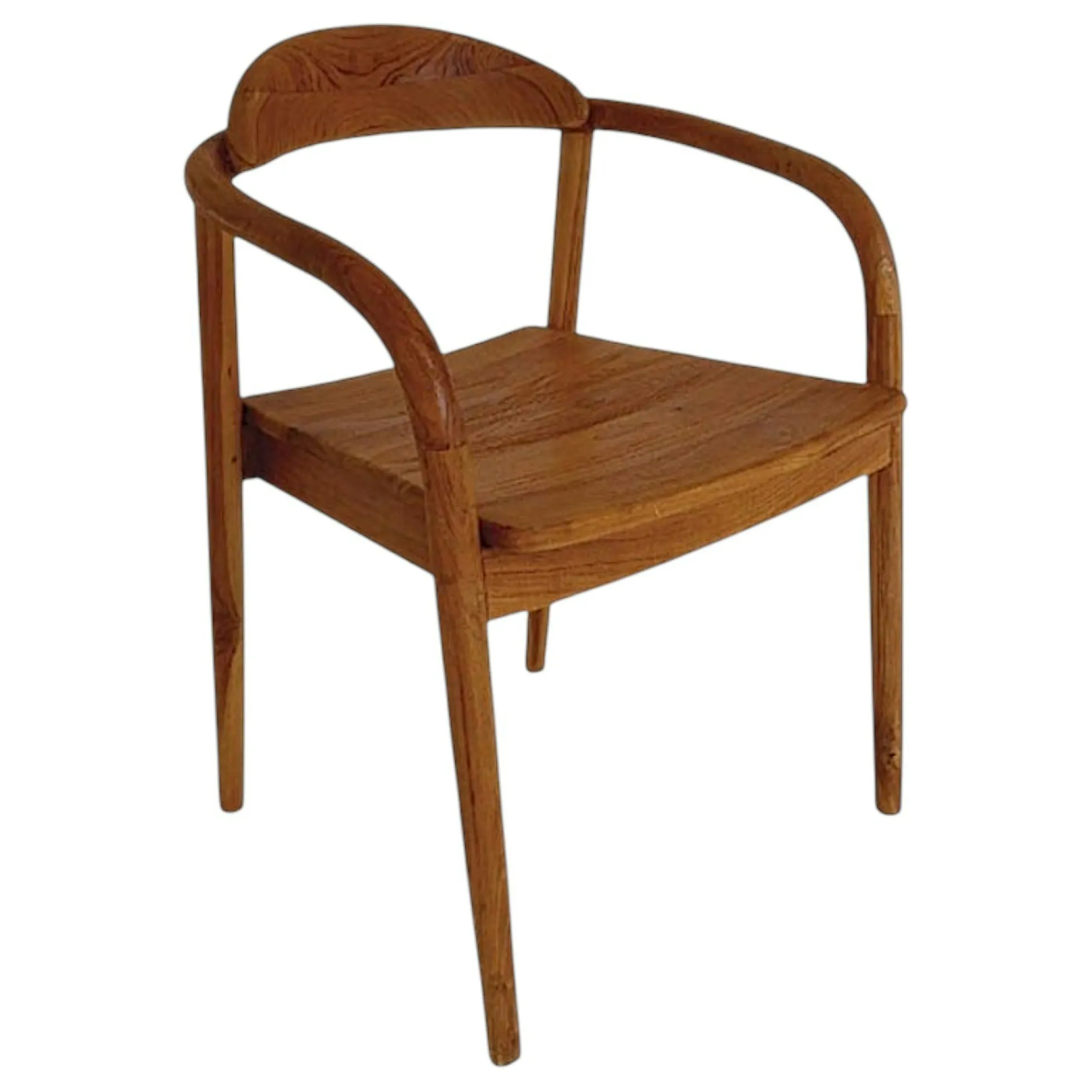 Chaise scandinave bois de teck massif (lot de 2) DEPOK