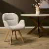 Chaise scandinave pivotante beige (lot de 2) CORTINA
