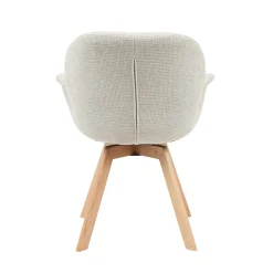 Chaise scandinave pivotante beige (lot de 2) CORTINA