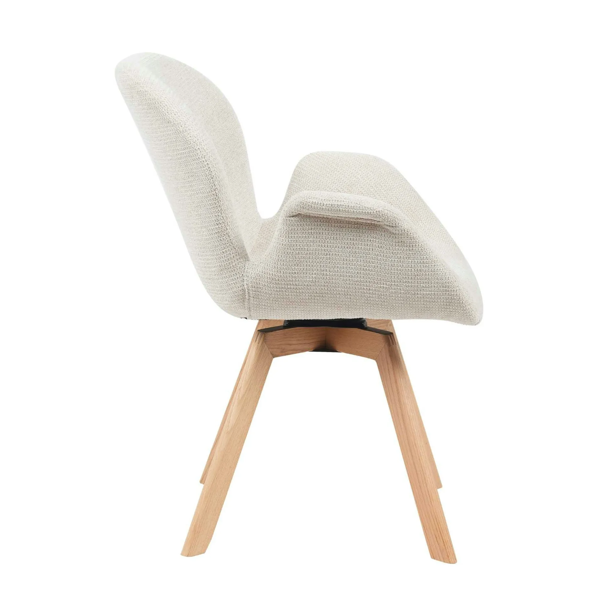 Chaise scandinave pivotante beige (lot de 2) CORTINA