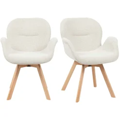 Chaise scandinave pivotante beige (lot de 2) CORTINA