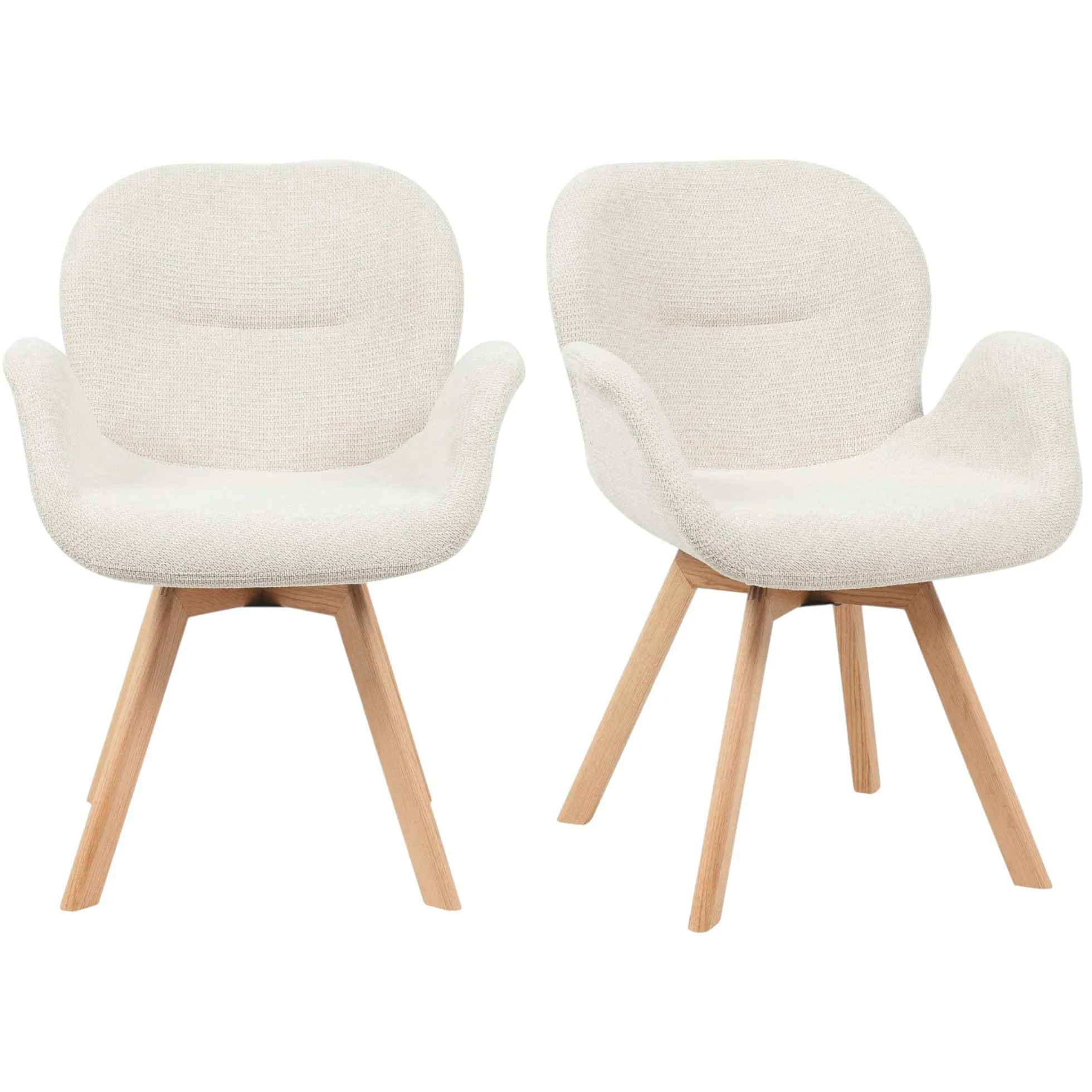 Chaise scandinave pivotante beige (lot de 2) CORTINA