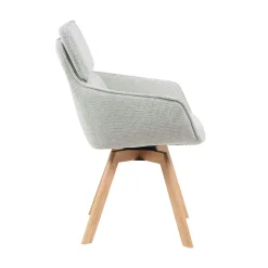 Chaise scandi pivotante taupe (lot de 2) CORTINA