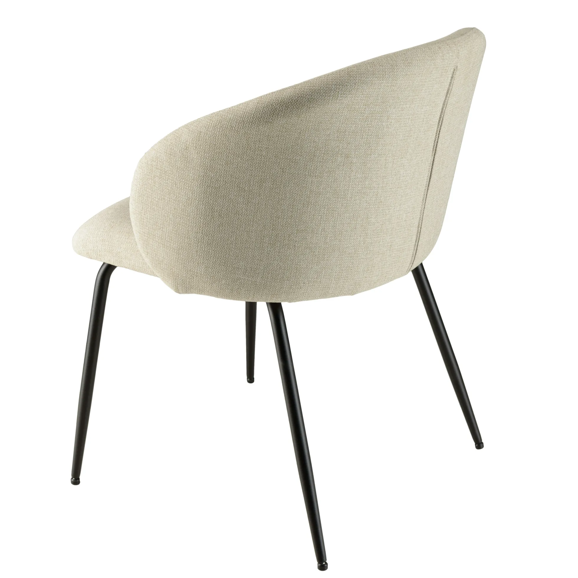 Chaise style cabriolet tissu écru (lot de 2) TIM