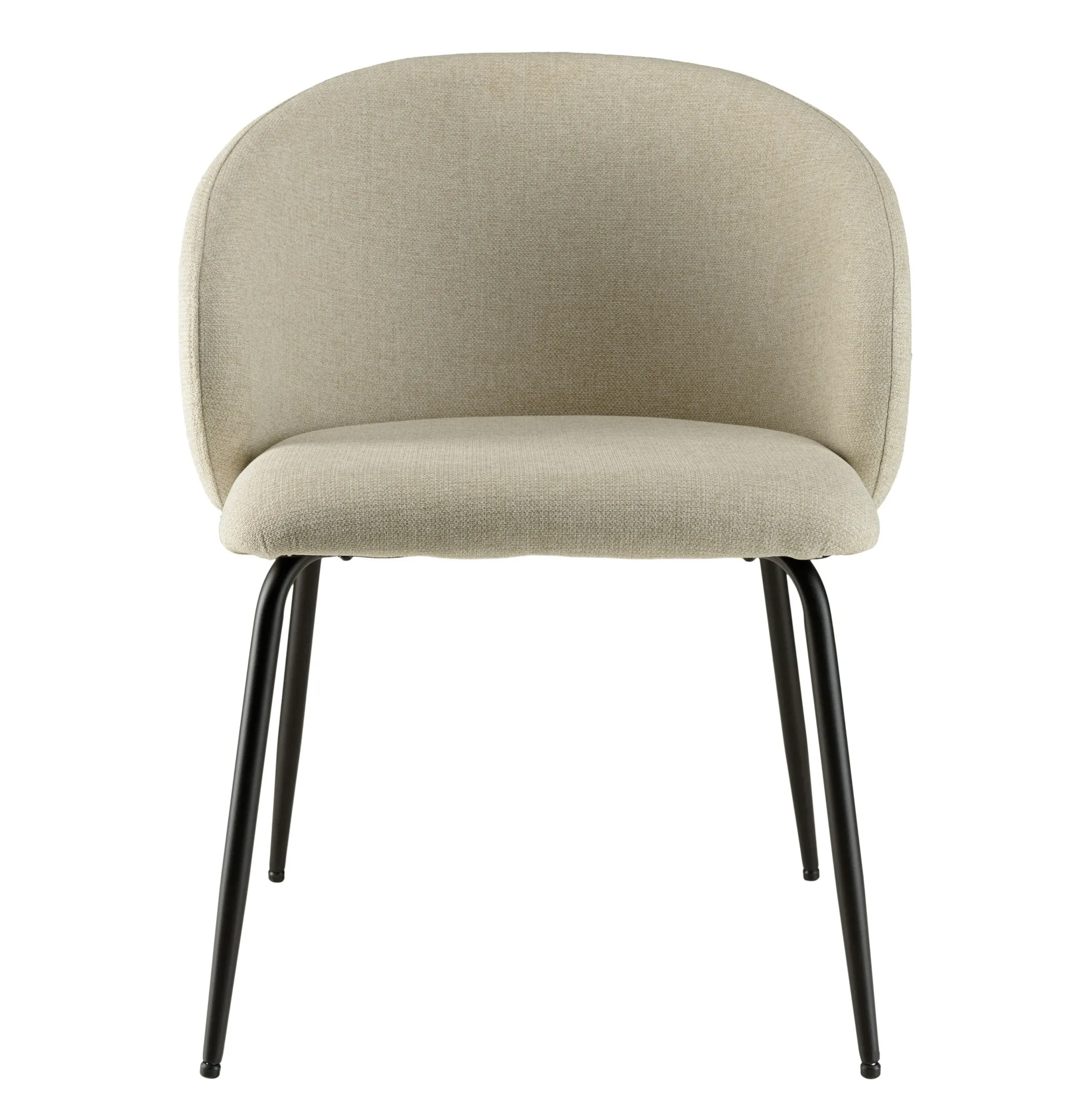 Chaise style cabriolet tissu écru (lot de 2) TIM