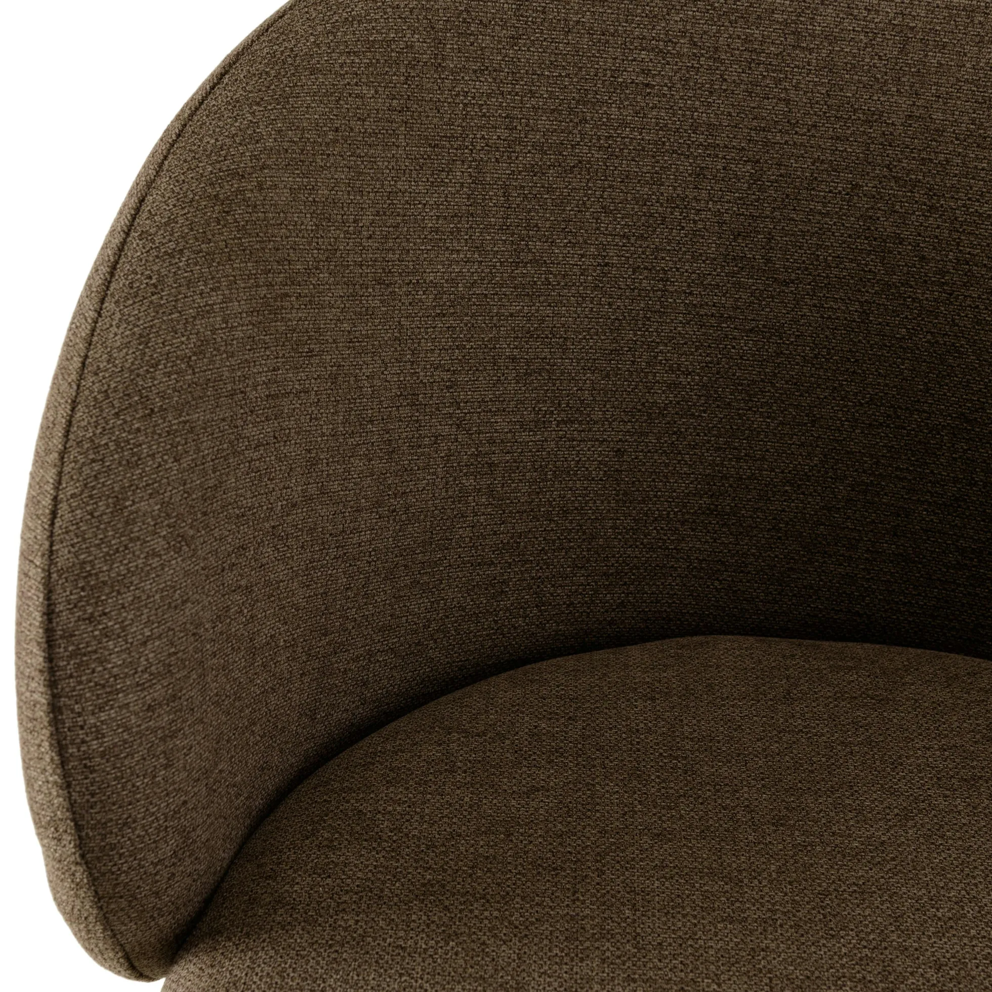 Chaise style cabriolet tissu marron (lot de 2) TIM