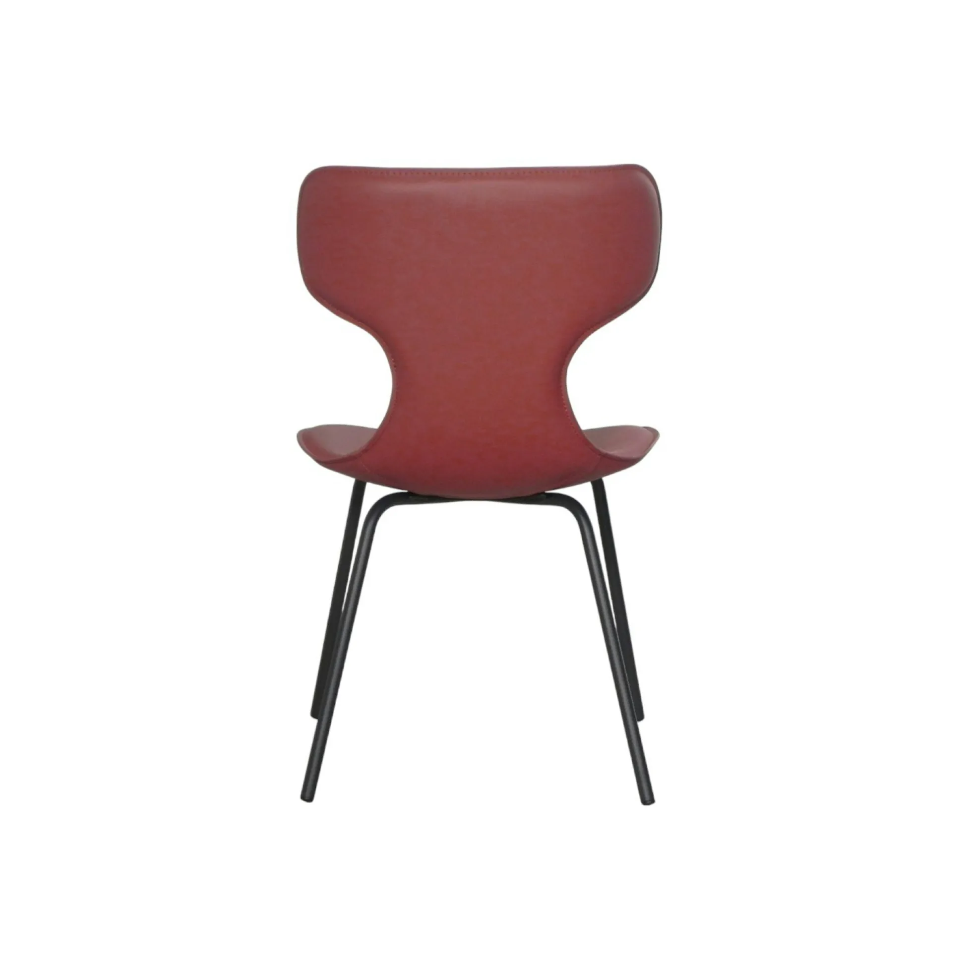 Chaise terracotta avec dossier en T, revêtement nettoyable (lot de 2) LOMBARDIE