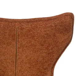 Chaise terracotta pivotante en velours avec passepoil (lot de 2) LOMBARDIE