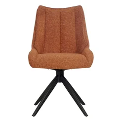 Chaise terracotta pivotante en velours texturé (lot de 2) IENA