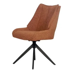 Chaise terracotta pivotante en velours texturé (lot de 2) IENA